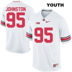 Youth NCAA Ohio State Buckeyes Cameron Johnston #95 College Stitched Authentic Nike White Football Jersey WQ20G78KZ